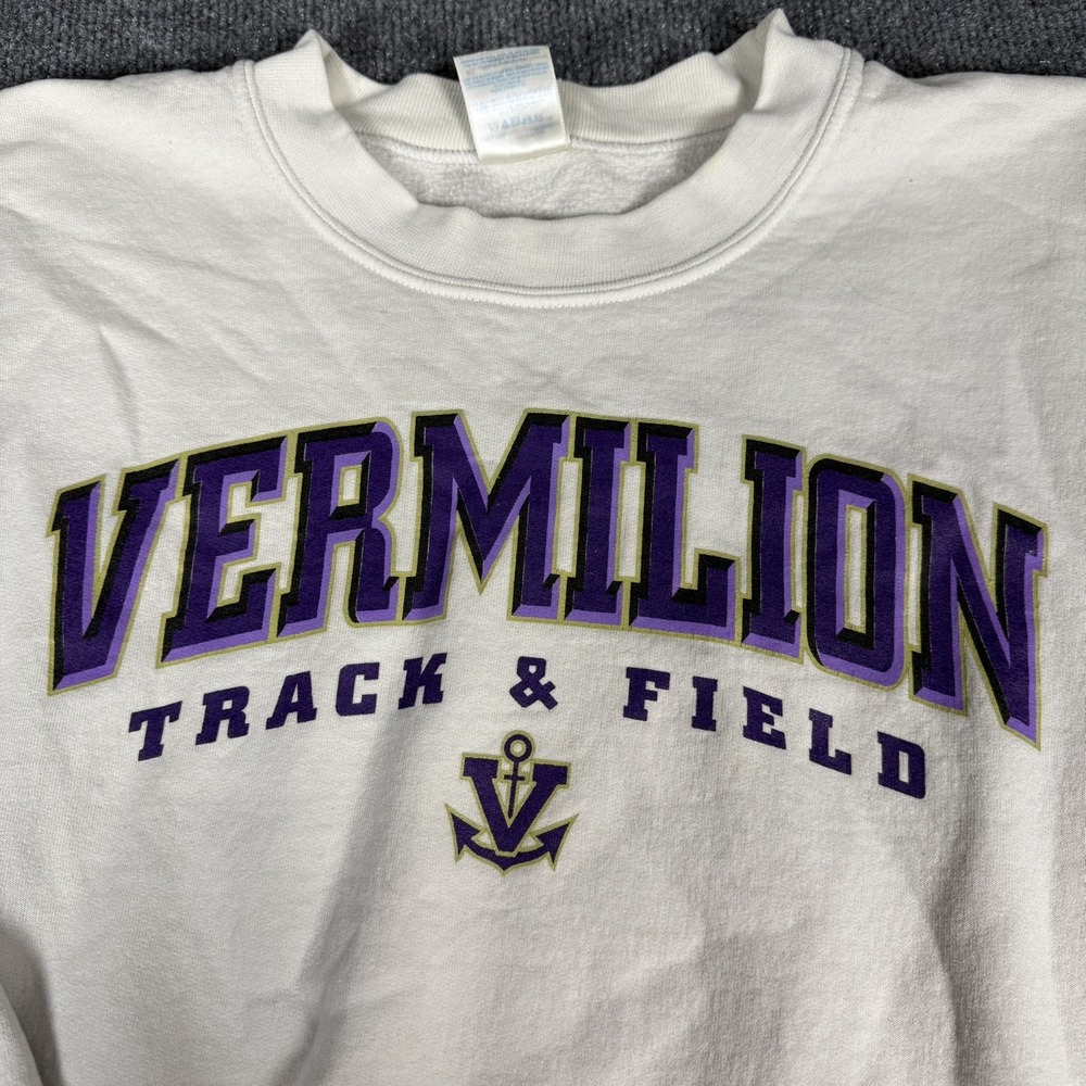 Vermilion Sailors Track & Field Sweatshirt Size XL White - Picture 3 of 6